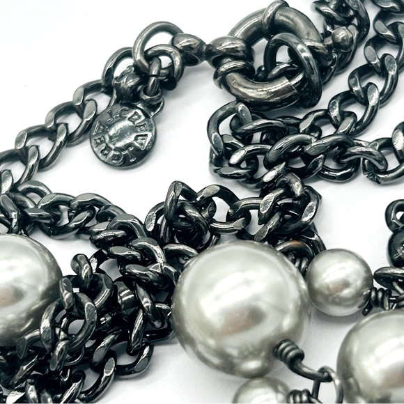 J. Crew Gray Pearl and Jeweled Gunmetal Necklace - Picture 3 of 3